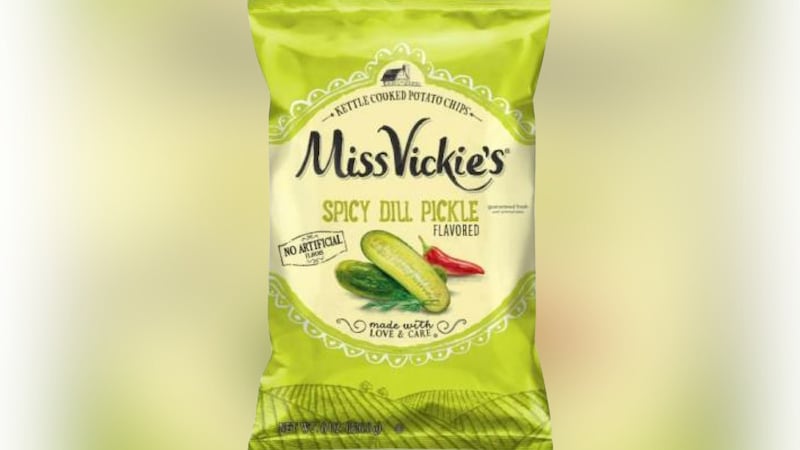 Frito-Lay has issued a recall of some Miss Vickie’s Spicy Dill Pickle Potato Chips for a...