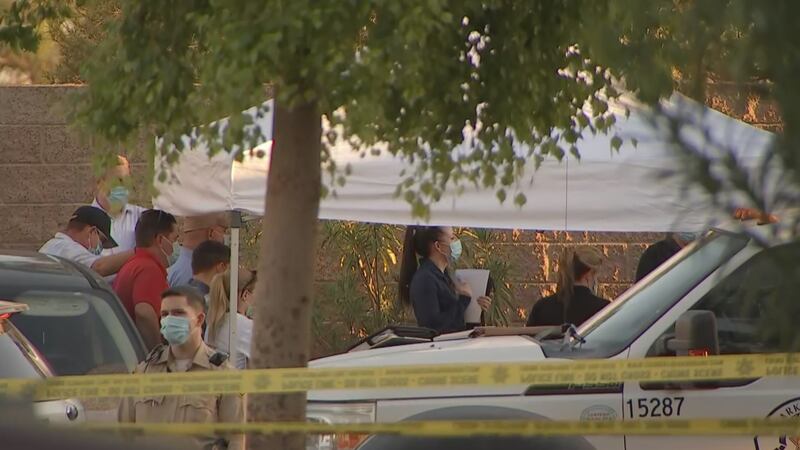 A decomposing body was found in the trunk of vehicle at a central Las Vegas apartment complex.