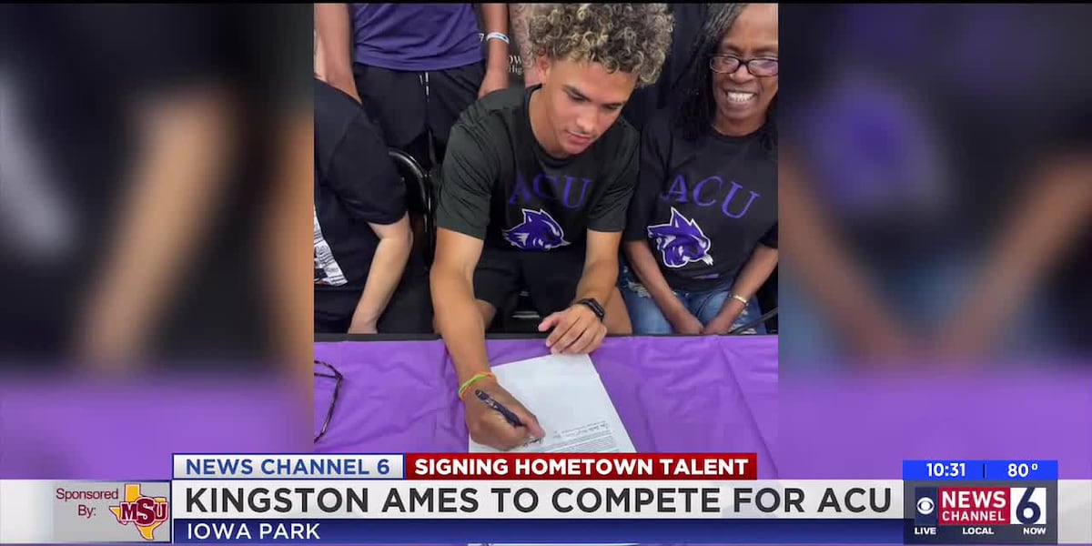 Signing Hometown Talent: Iowa Park’s Kingston Ames signs to Abilene ...