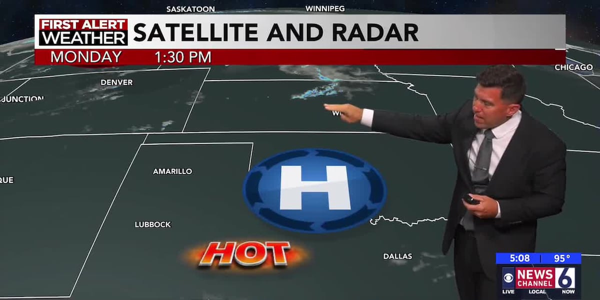 Less heat with increasing chances for rain