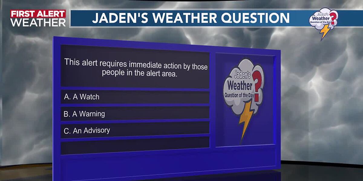 Weather Question of the Day: Weather Alerts