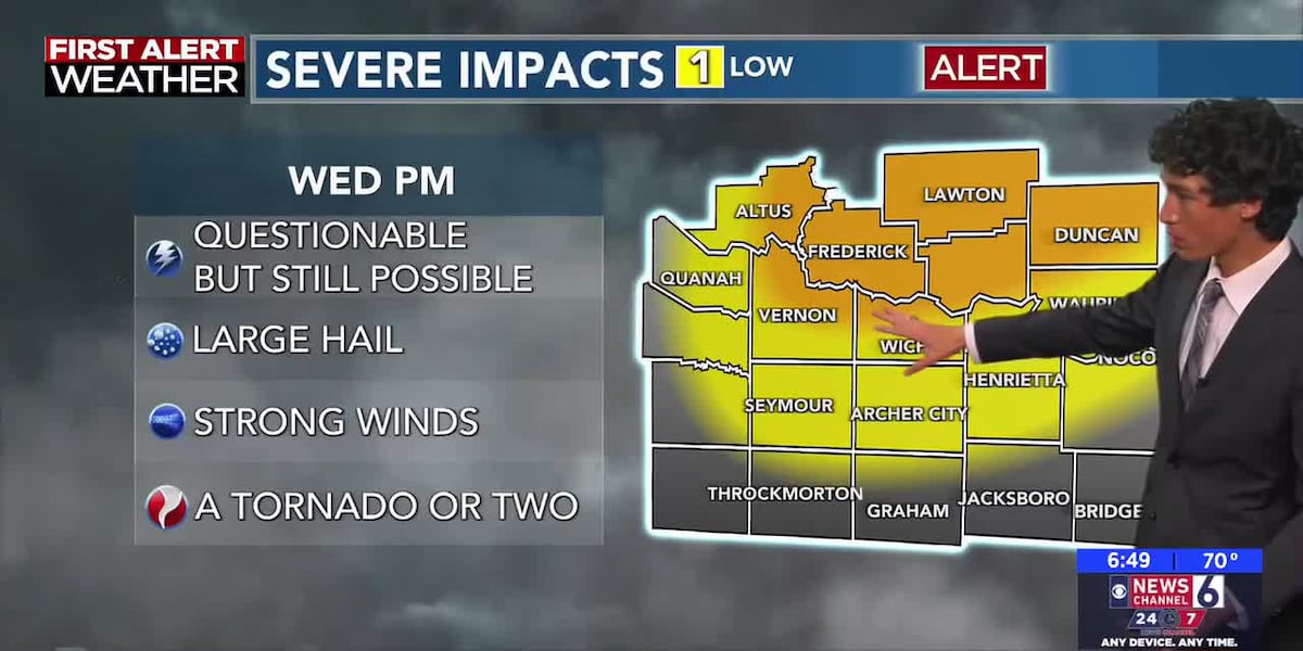 Strong storms could develop later today