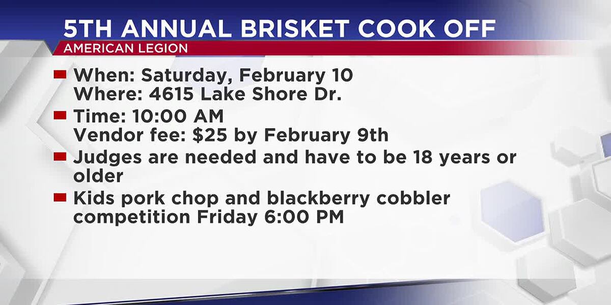 Bullet Cook Off American Legion hosts 5th Annual Brisket Cook-off