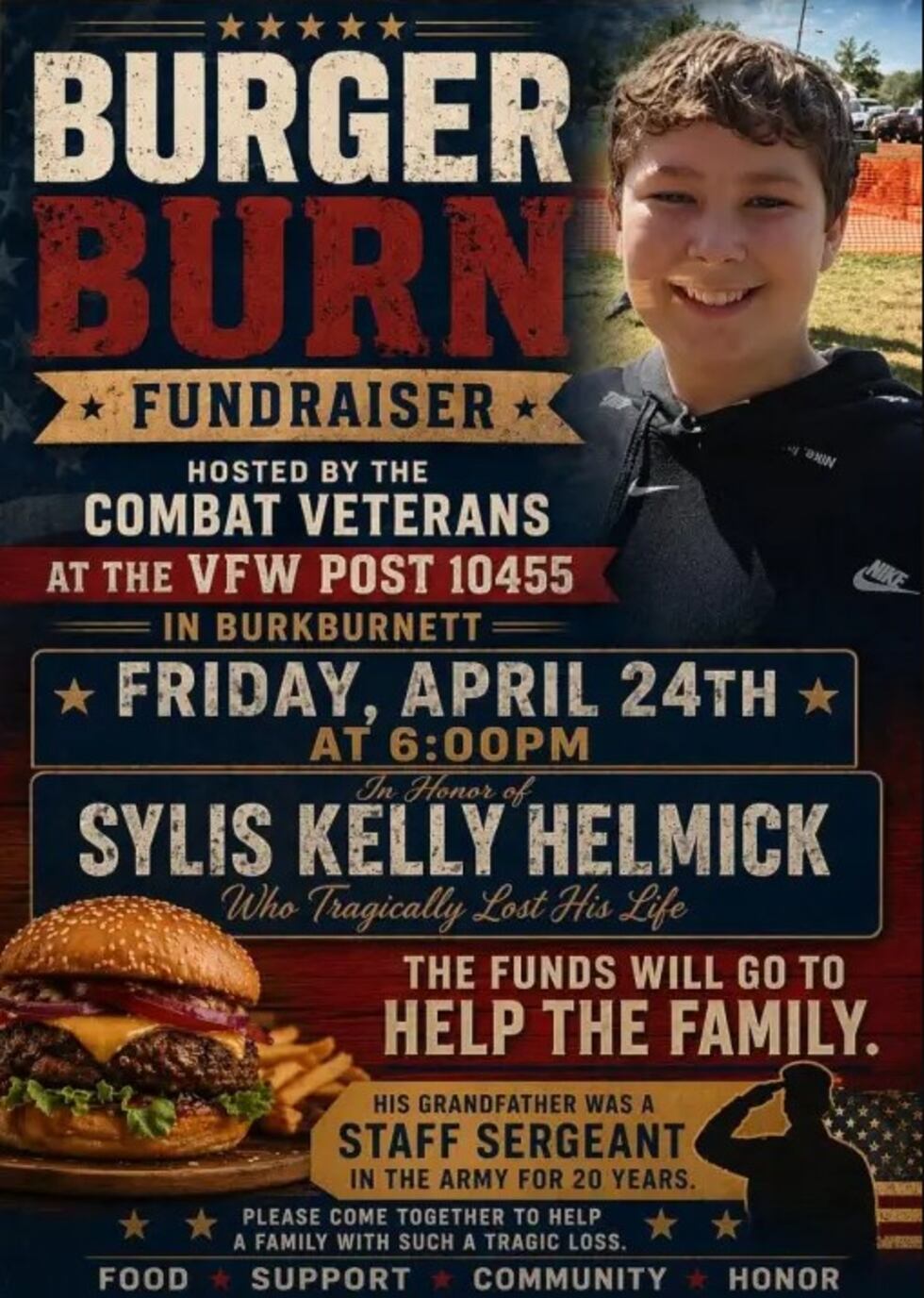 Iowa Park community to host burger fundraiser to support the family of teen wreck victim