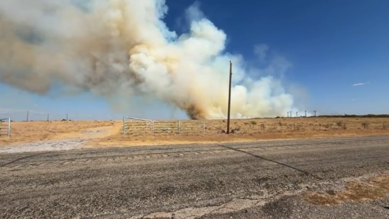 Fire north of Iowa Park near Highland Cemetery